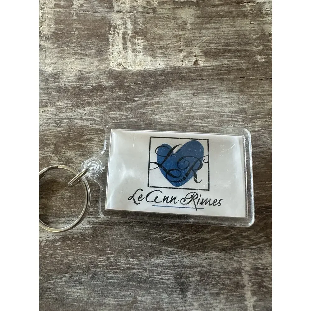 Vintage Keychain LeAnn Rimes Key Ring Acrylic Fob Country Music Artist USA